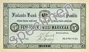 5 markka, 1886
