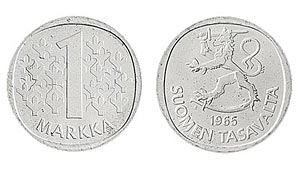 1 markka, 1965 (type 1964)