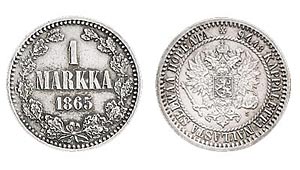1 markka, 1865 (tyyppi 1861)