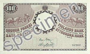 100 markkaa, tyyppi 1909