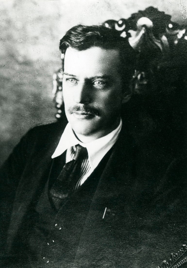 Edvard Gylling, ordförande för bankfullmäktige 1917–1918 och finansombud för Finlands folkkommissariat från februari 1918. Arbetarmuseet Werstas.