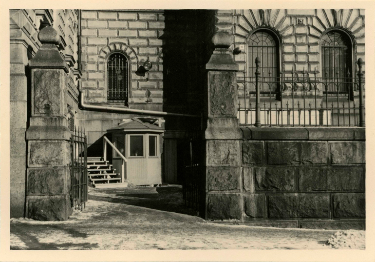 Det gamla sedeltryckeriet våren 1918. Finlands Bank.